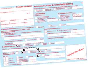 Transportschein für den Krankenfahrdienst